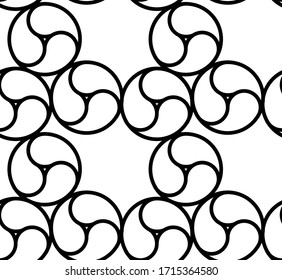 This is a illustration of  Commashaped seamless Japanese pattern 