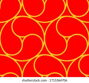 This is a illustration of  Commashaped seamless Japanese pattern 