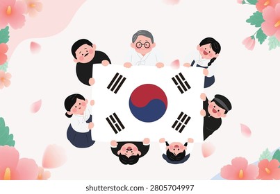 This illustration commemorates South Korea's Liberation Day.