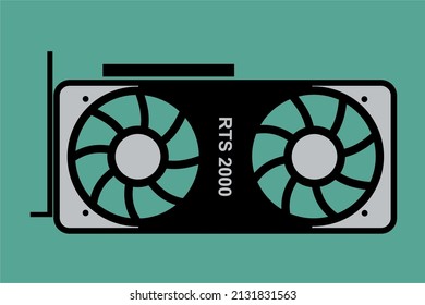 This is an illustration of a computer VGA Card