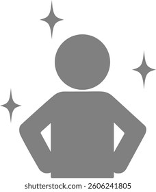 This is an illustration of a confident person (successful person).