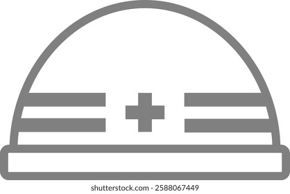 This is an illustration of a construction (disaster prevention) helmet icon.