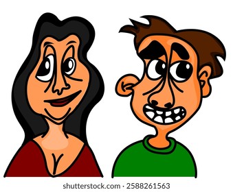 This is an illustration of a couple