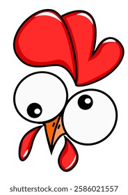 This is an illustration of a crazy chicken