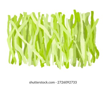 This is an illustration of a cross section of shredded cabbage. It can be used for food-related designs, illustrations, diagrams, etc.