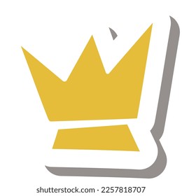 Esta es una ilustración de una corona, procesada al estilo de una etiqueta adhesiva.