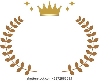 Dies ist eine Illustration eines gekrönten Lorbeersymbol für Ranking.