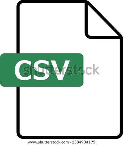 This is an illustration of a CSV file icon.