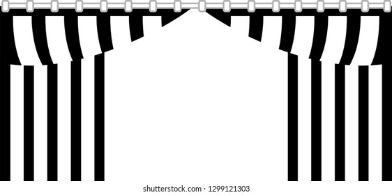 This is an illustration of the curtain used for a Japanese ceremony.