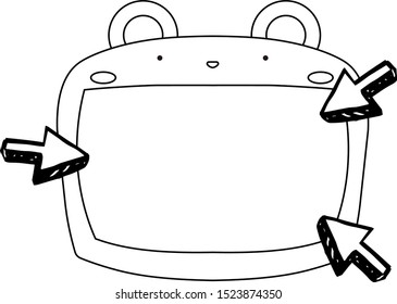 This is a illustration of Cute Bear whiteboard 