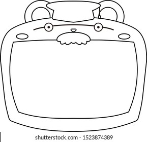 This is a illustration of Cute Bear whiteboard 
