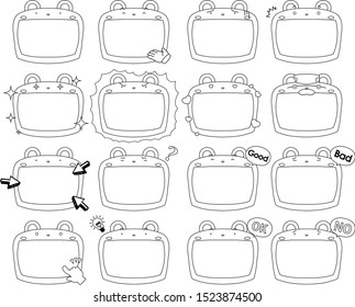 This is a illustration of Cute Bear whiteboard 