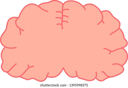 This is an illustration of a cute brain.