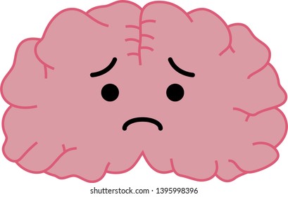 This is an illustration of a cute brain.