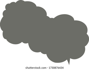 This is a illustration of Cute cartoon cloud speech bubble connected sideways 
