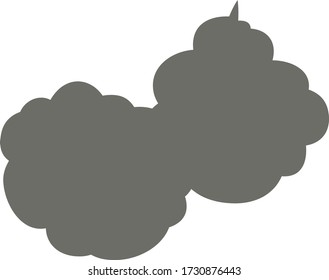 This is a illustration of Cute cartoon cloud speech bubble connected sideways 