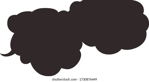 This is a illustration of Cute cartoon cloud speech bubble connected sideways 