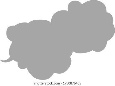 This is a illustration of Cute cartoon cloud speech bubble connected sideways 