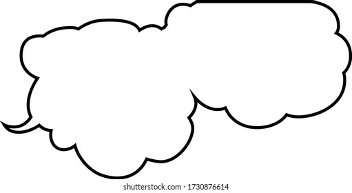 Esta es una ilustración de la burbuja de la voz en la nube de dibujos animados Cute conectada a los lados 