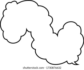 Esta es una ilustración de la burbuja de la voz en la nube de dibujos animados Cute conectada a los lados 