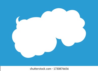 This is a illustration of Cute cartoon cloud speech bubble connected sideways 