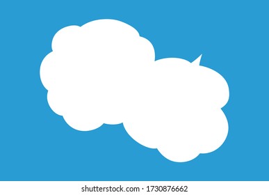 Esta es una ilustración de la burbuja de la voz en la nube de dibujos animados Cute conectada a los lados 