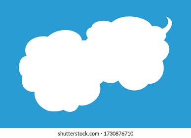 Esta es una ilustración de la burbuja de la voz en la nube de dibujos animados Cute conectada a los lados 