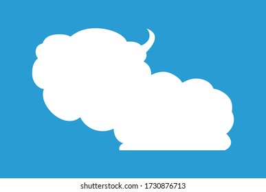 Esta es una ilustración de la burbuja de la voz en la nube de dibujos animados Cute conectada a los lados 