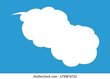 Esta es una ilustración de la burbuja de la voz en la nube de dibujos animados Cute conectada a los lados 