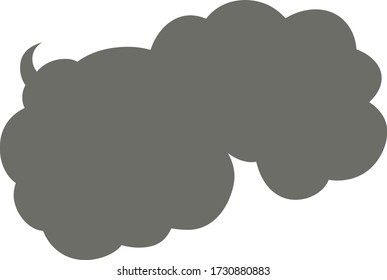 Esta es una ilustración de la burbuja de la voz en la nube de dibujos animados Cute conectada a los lados 