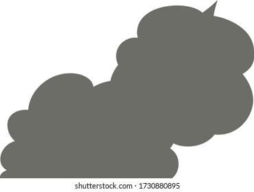 Esta es una ilustración de la burbuja de la voz en la nube de dibujos animados Cute conectada a los lados 