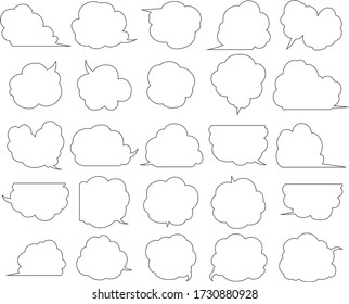 Esta es una ilustración de la burbuja de las nubes de dibujos animados 