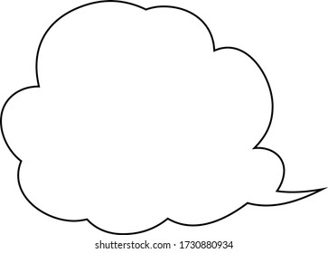 This is a illustration of Cute Cartoon clouds Speech bubble 