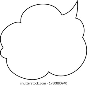 This is a illustration of Cute Cartoon clouds Speech bubble 
