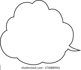 This is a illustration of Cute Cartoon clouds Speech bubble 