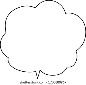 This is a illustration of Cute Cartoon clouds Speech bubble 