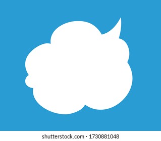 This is a illustration of Cute Cartoon clouds Speech bubble 
