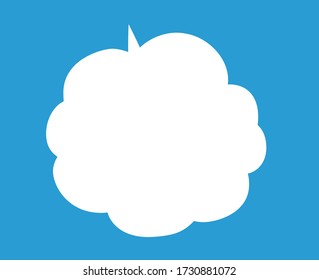 This is a illustration of Cute Cartoon clouds Speech bubble 