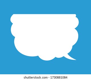 This is a illustration of Cute Cartoon clouds Speech bubble 