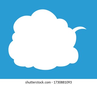 This is a illustration of Cute Cartoon clouds Speech bubble 