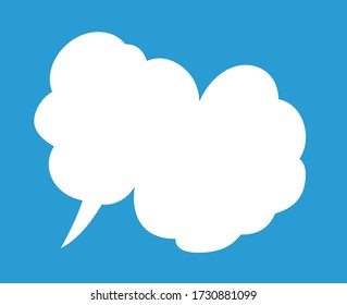 This is a illustration of Cute Cartoon clouds Speech bubble 
