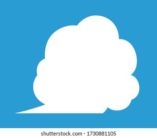 Esta es una ilustración de la burbuja de las nubes de dibujos animados 