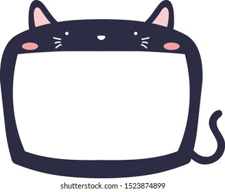 This is a illustration of Cute Cat whiteboard