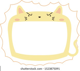 This is a illustration of Cute Cat whiteboard