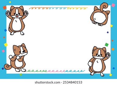 This is an illustration of a cute dog frame.