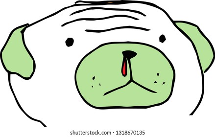 This is an illustration of a cute dog handwritten.