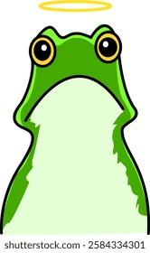 This is an illustration of a cute frog