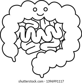 This is an illustration of a cute intestine.
