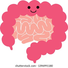 This is an illustration of a cute intestine.