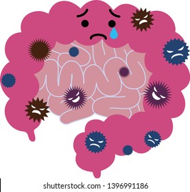 This is an illustration of a cute intestine.